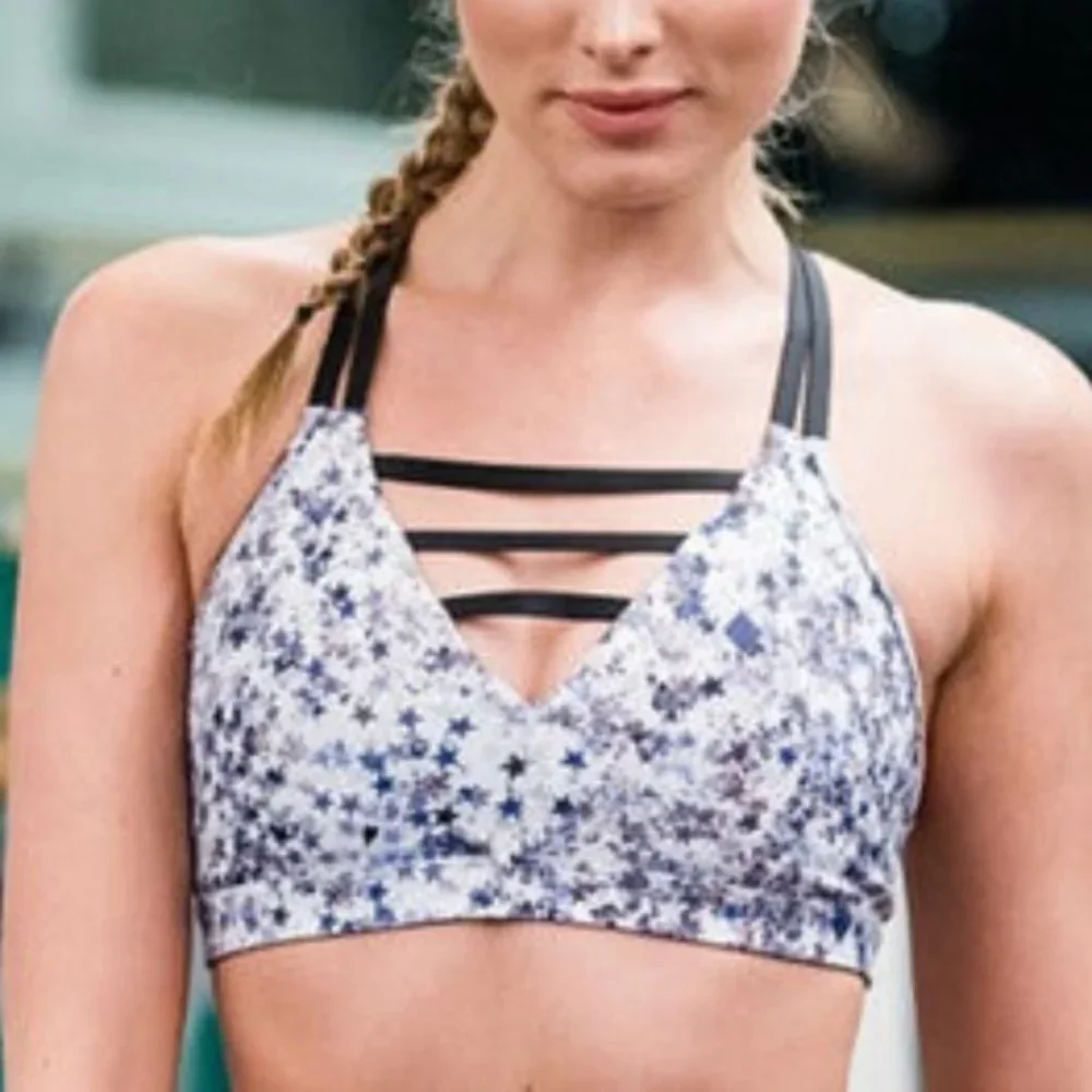 VSX Sport Star Confetti Sports Strappy Front Bra - Picture 2 of 5